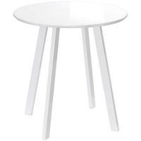 ESSTISCH Runder Küchentisch Esszimmertisch mit abgeschrägten Beinen Weiß - Weiß, Kunststoff (72/72/75cm) - HOMCOM