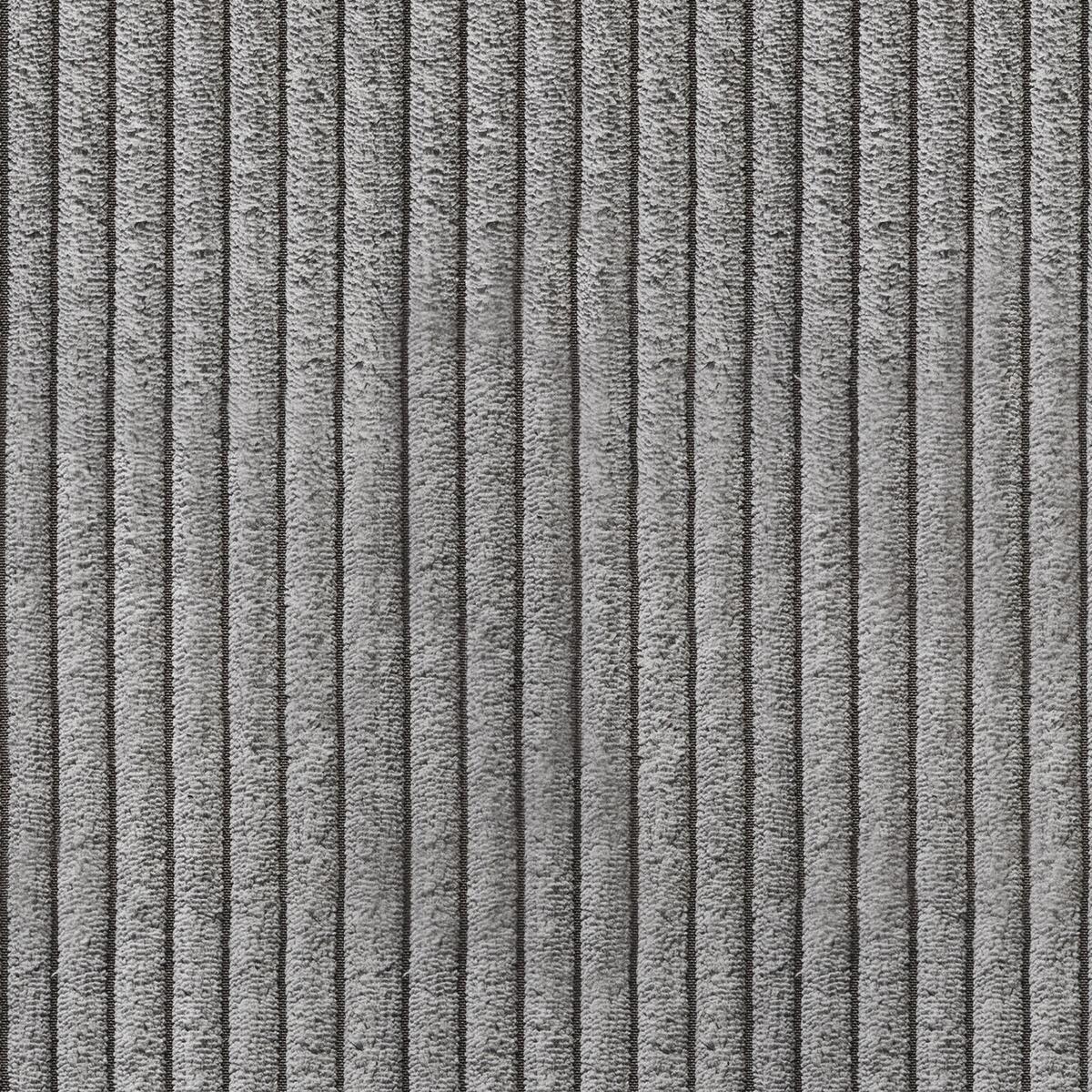 SOFA 3-SITZER MADELINE Grau Cord - Schwarz/Grau, Textil (290/85/127cm) - KAWOLA