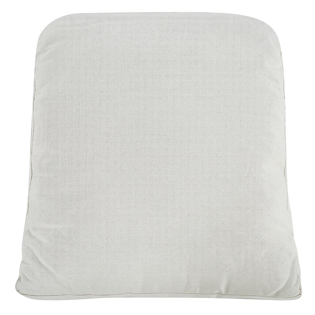 GARTENSESSEL mit Hocker Rattan natürlich Auflagen cremeweiß Ribolla - Beige/Naturfarben, Naturmaterialien (66/78/70cm) - Beliani