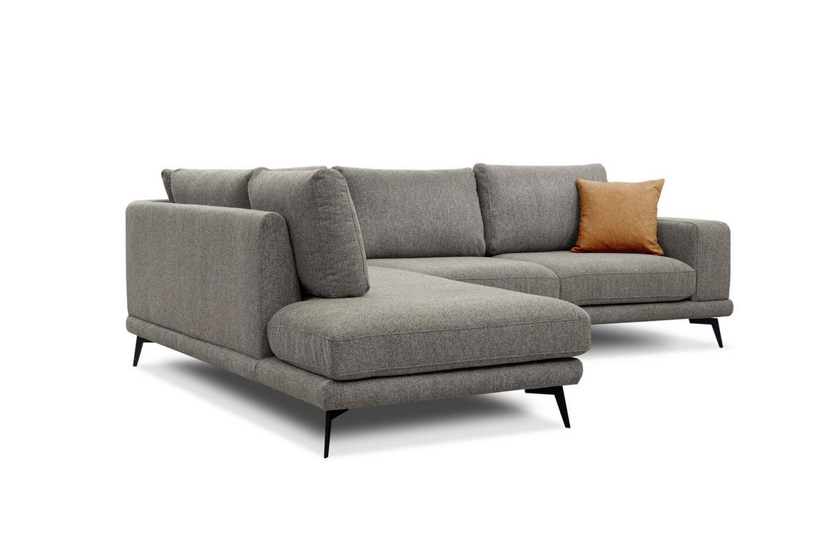 ECKSOFA MEDIOLANE 5-Sitzer, taupe - Taupe, Holzwerkstoff/Textil (219/282cm) - Wozimo