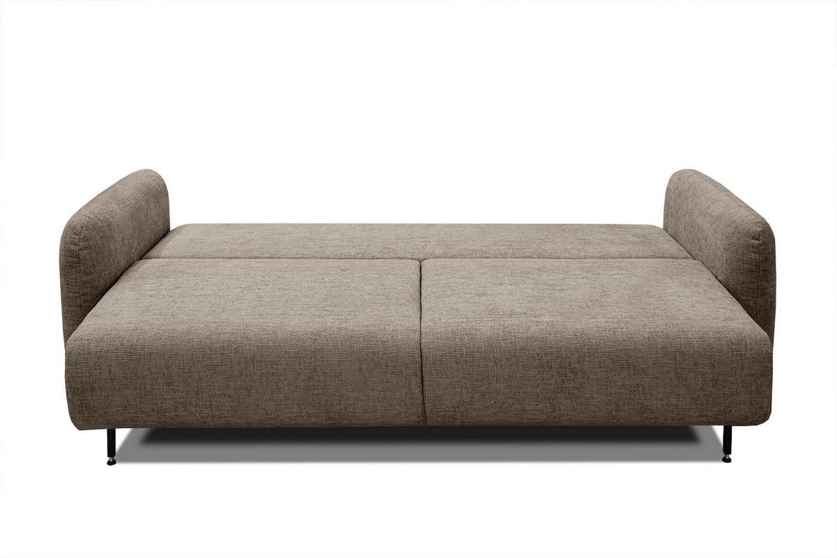 SOFA DRAKE 3-Sitzer mit Schlaffunktion, taupe - Taupe/Braun, Holz/Textil (232/90/107cm) - Wozimo