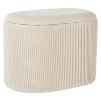 POUF Beige Richland - Beige, Textil (55/41/35cm) - Beliani