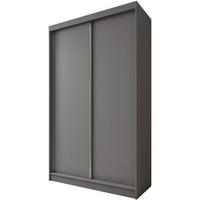 SCHWEBETÜRENSCHRANK Mario II 120/216/61 graphit mit Schubladen - Graphitfarben, Holzwerkstoff (120/216/61cm) - Beautysofa