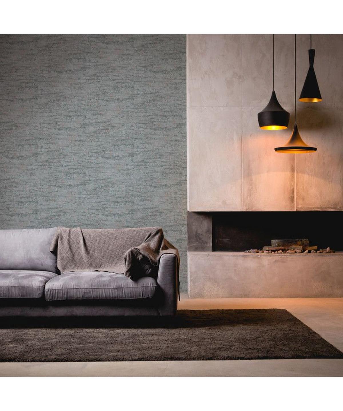 VLIESTAPETE Grün 53/1005 cm - Goldfarben, Textil (53/1cm) - KUNSTLOFT