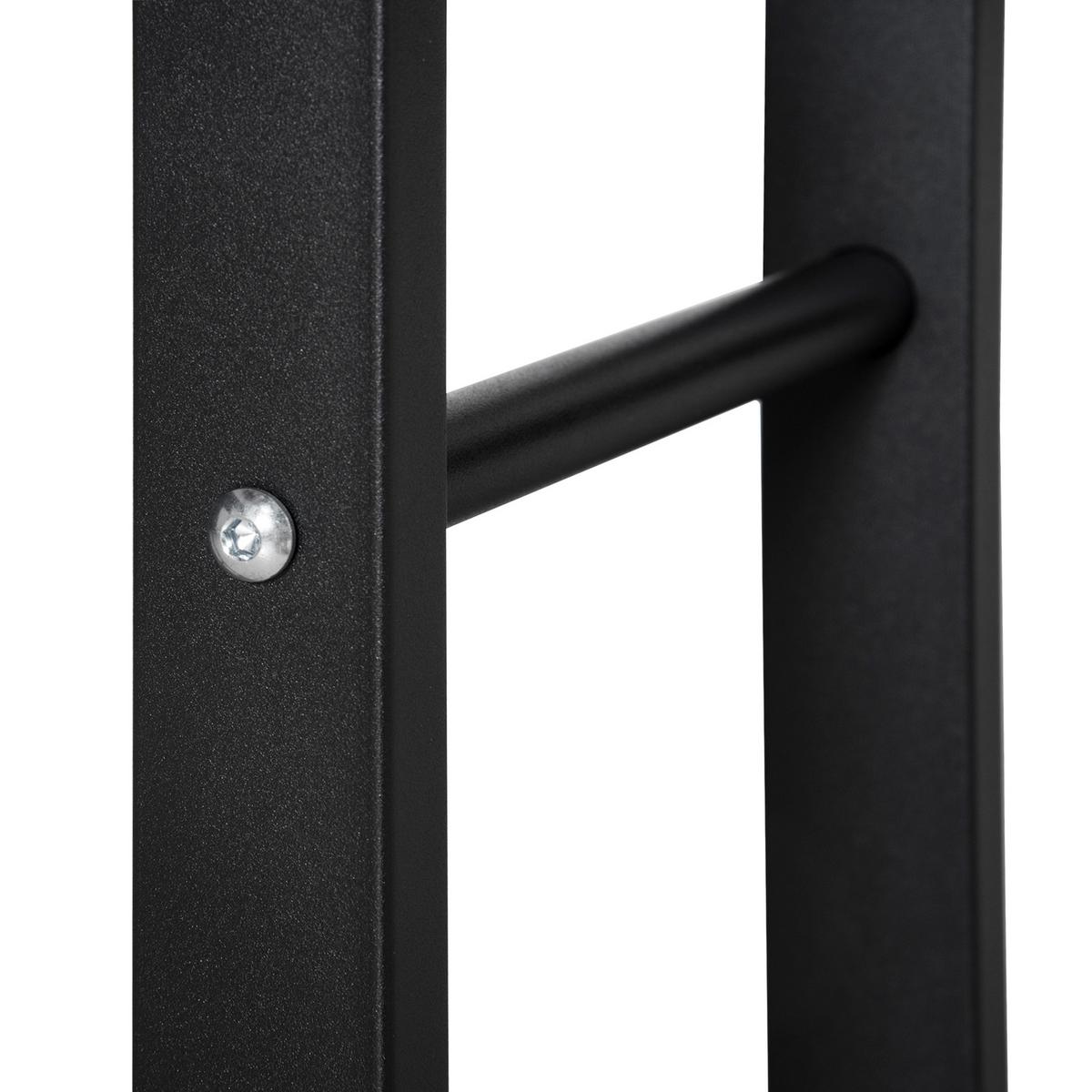 KAMINHOLZREGAL, Stahl, Schwarz, 40L x 25B x 100H cm - Schwarz, Metall (25/100/40cm) - HOMCOM