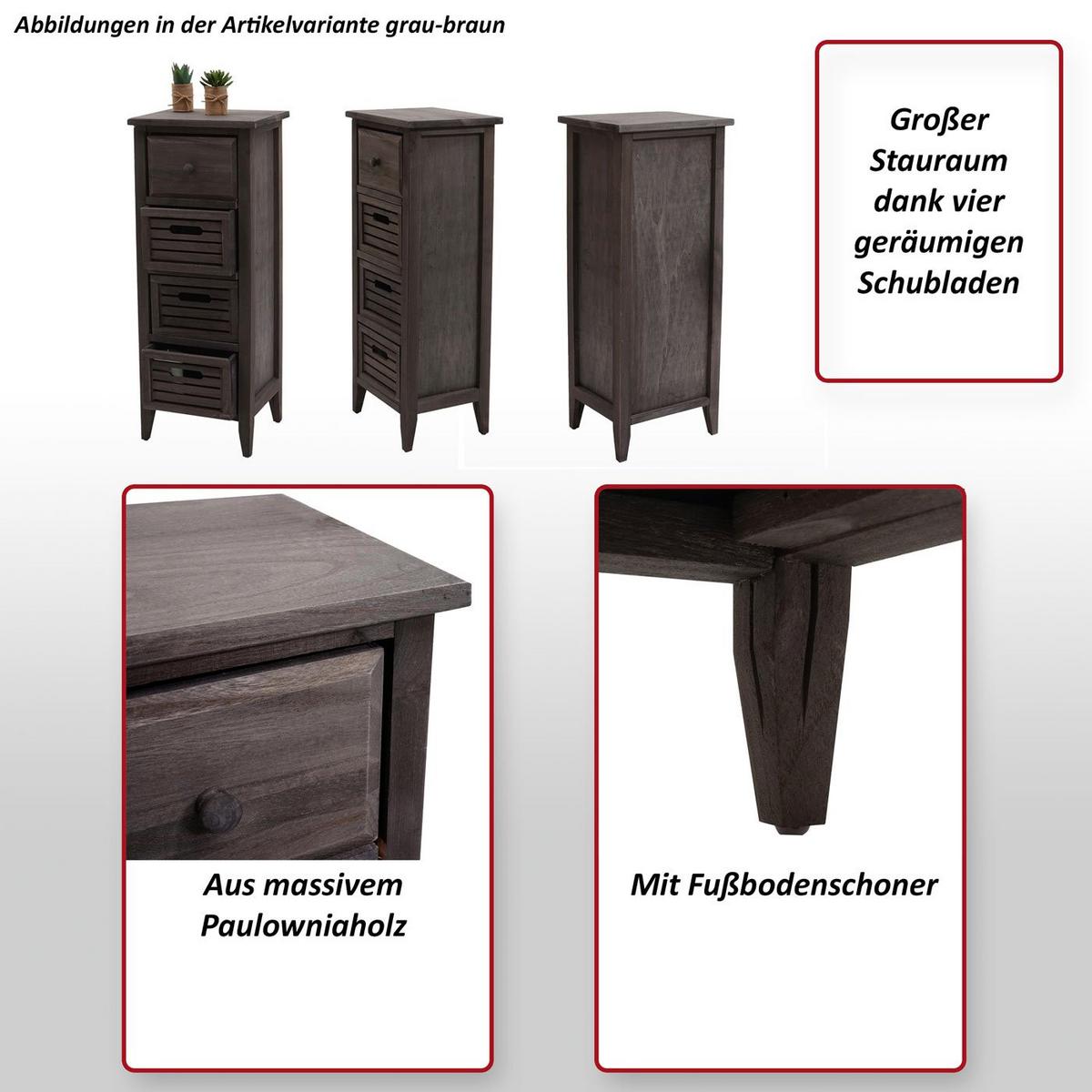 KOMMODE Grau - Grau, Holz (30/74/25cm) - MCW