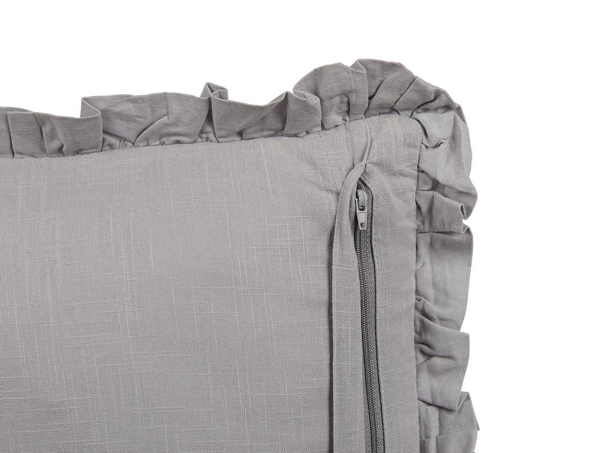DEKOKISSEN 2er-Set Grau 45/45 cm Glabra - Grau, Naturmaterialien/Textil (45/45cm) - Beliani