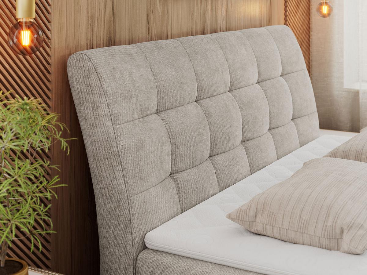 BOXBETT DIEGOS 120/200 Beige Struktur - H3 - Beige, Holz/Textil (120/200cm) - MKS