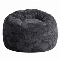 SITZSACK aus Flanell in Schwarz, mit geschwungener Rückenlehne und ergonomischer Passform - Schwarz, Textil (103/65/103cm) - Urban Meuble