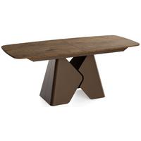 ESSTISCH Vanta rechteckig ausziehbar verlängerbar mit Braunem Metallgestell, Eiche Braun Rustikal 180-270/90/76 cm - Alteiche/Braun, Holzwerkstoff/Metall (90/270/76cm) - WFL GROUP