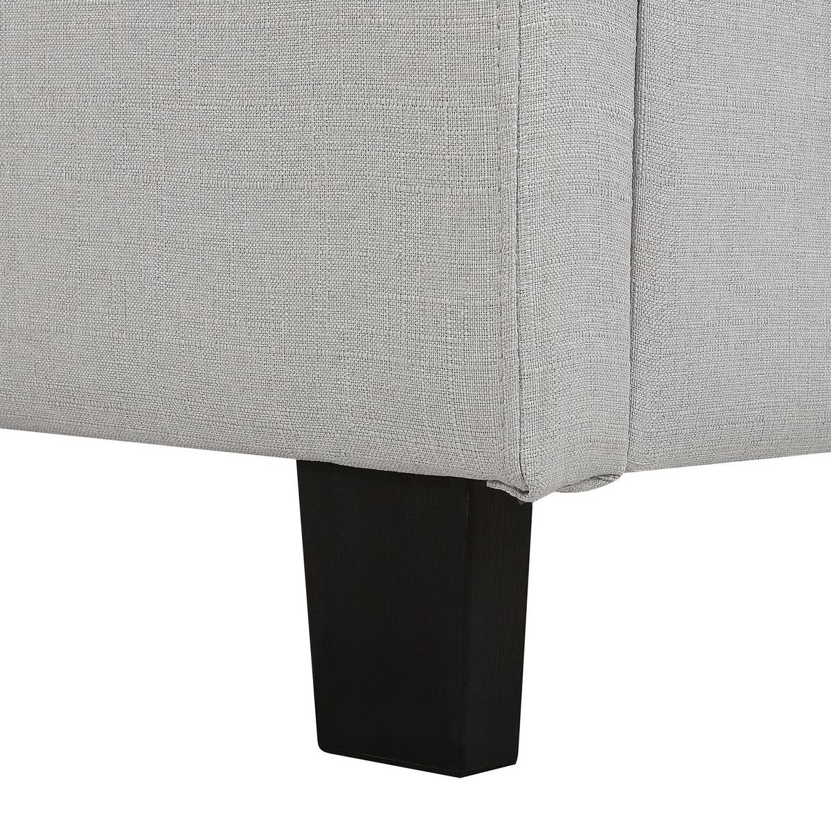 WASSERBETT 160x200 cm Grau La Rochelle - Hellgrau, Textil (160/200cm) - Beliani