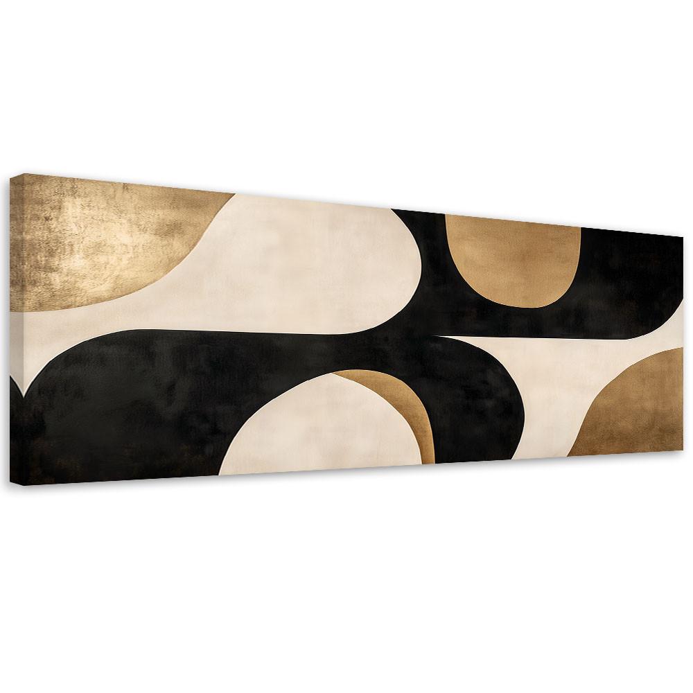 LEINWANDBILD Bögen Abstrakt Aquarell Beige 120x40cm - Beige, Textil (120/40cm) - Feeby
