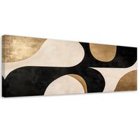 LEINWANDBILD Bögen Abstrakt Aquarell Beige 120x40cm - Beige, Textil (120/40cm) - Feeby