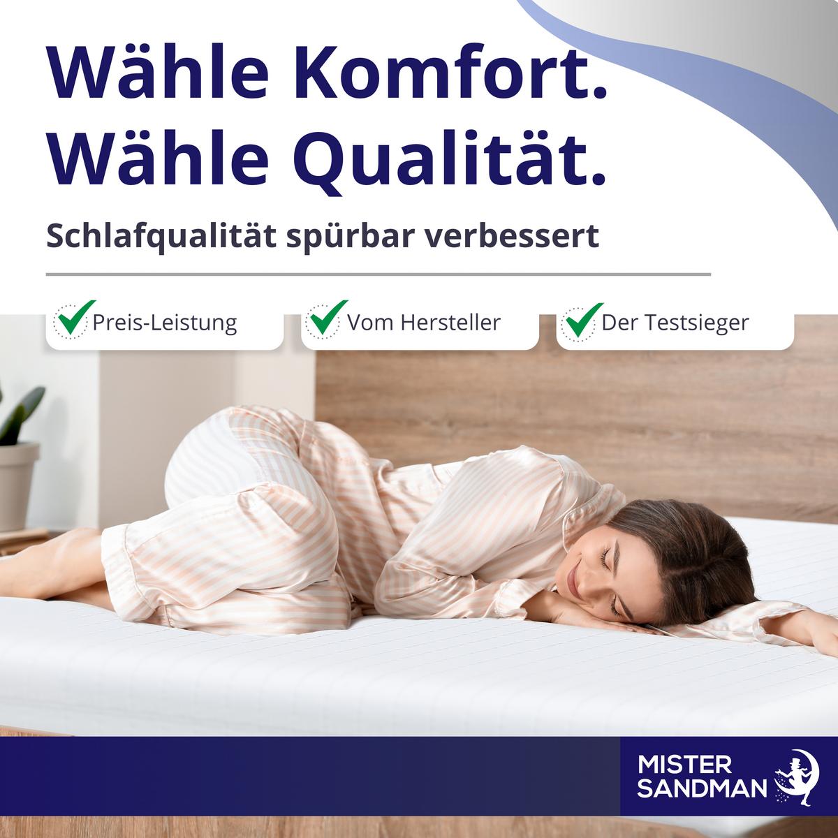 KALTSCHAUMMATRATZE H2 H3 90x200 cm – 7 Zonen Matratze ca. 15 cm – Rollmatratze mit waschbarem Bezug - Weiß, Textil (90/200cm) - Mister Sandman