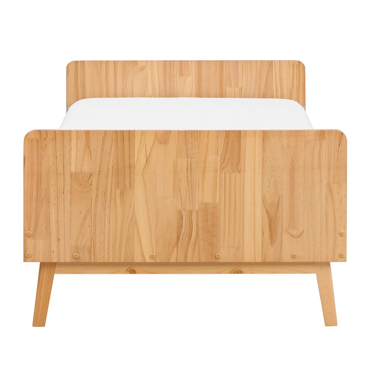 BETT mit Lattenrost 90/200 cm Kiefernholz Braun Bonnac - Braun, Holz (90/200cm) - Beliani