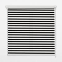 INNENROLLO - Fensterrollo - Rollo - 100x100 cm - Schwarze Streifen - Schwarz, Kunststoff (100/100/0.5cm) - TULUP