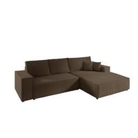 ECKSOFA Corunia In Poso - Braun, Holzwerkstoff/Textil (294/185cm) - Fun Möbel