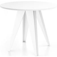 ESSTISCH Griffin runder ausziehbarer, Weiß 100-140/100/76 cm - Weiß, Holzwerkstoff/Metall (100/140/76cm) - WFL GROUP