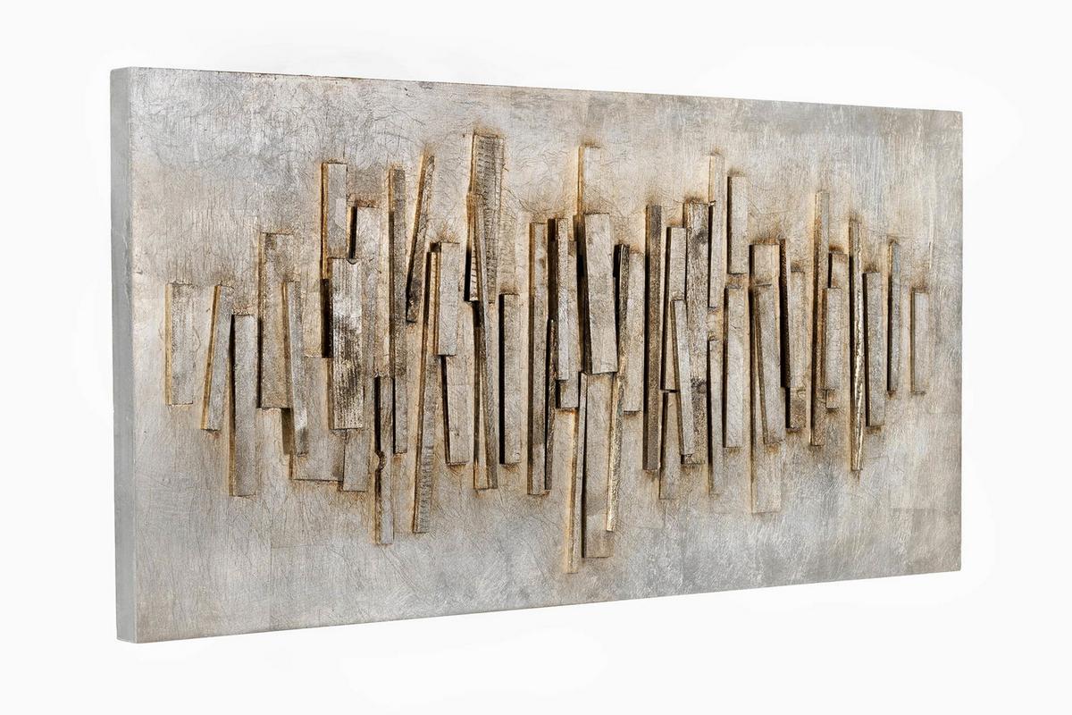 HOLZBILD Grau 100/50 cm - Grau, Holz (3/50cm) - KUNSTLOFT