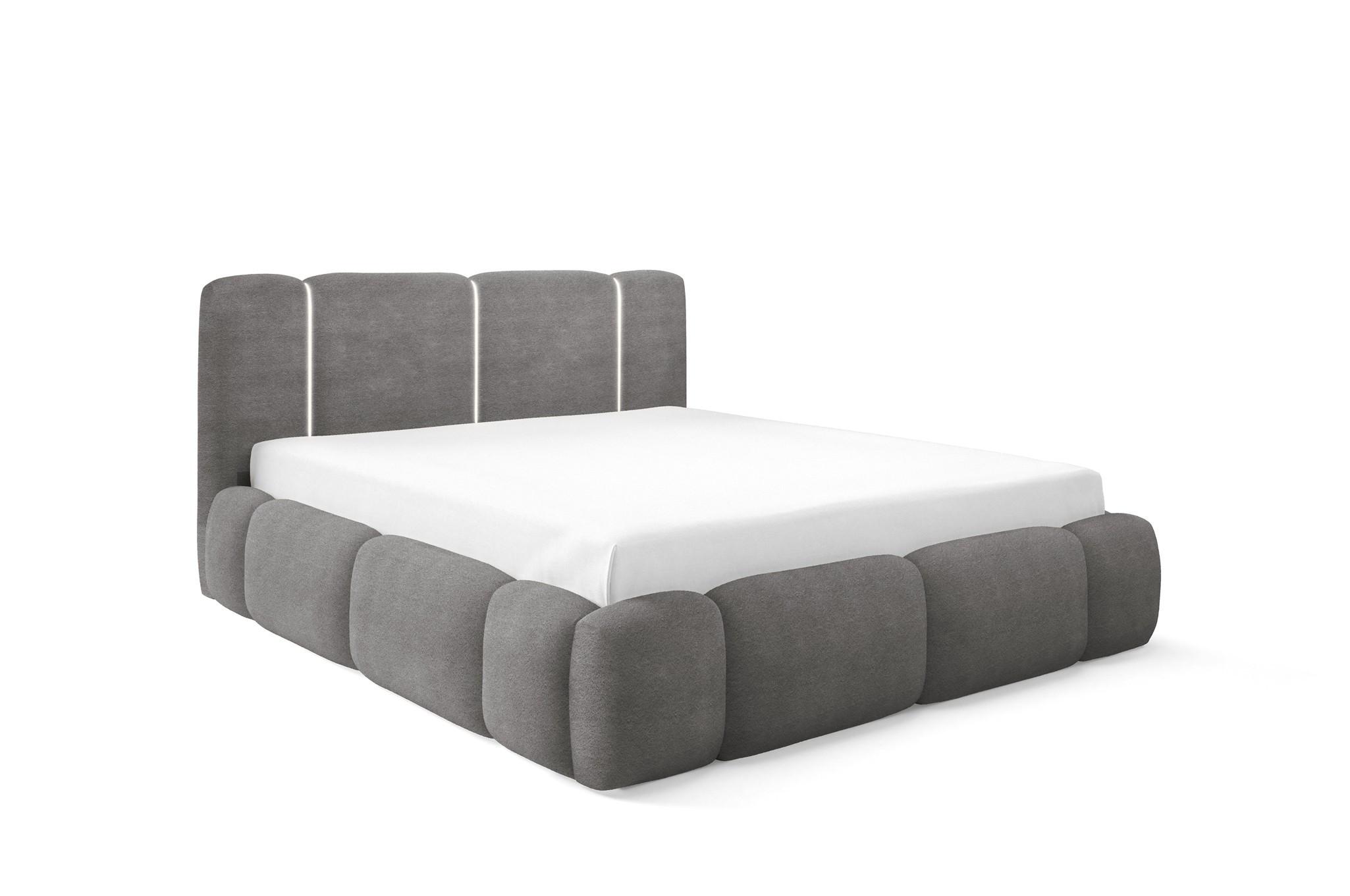 POLSTERBETT Springs Komplettset - Grau, Holzwerkstoff/Textil (120/200cm) - Fun Möbel