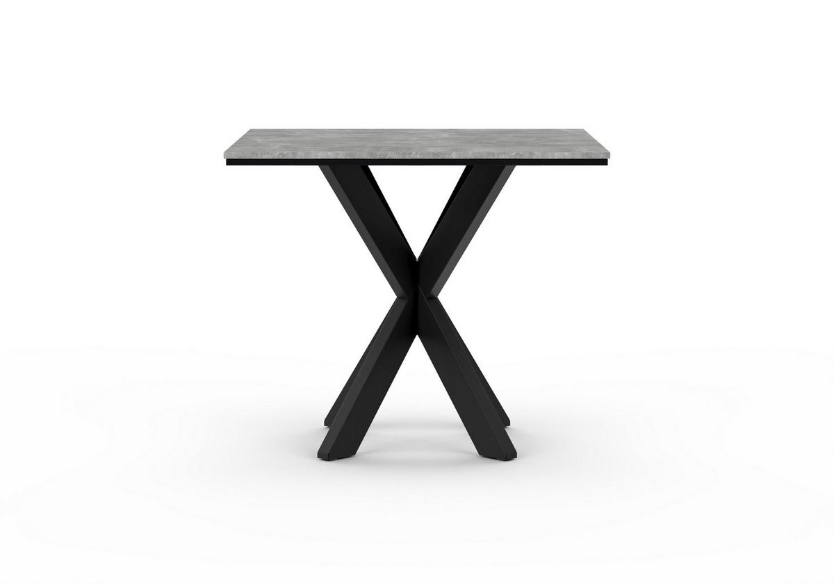 ESSTISCH RASKO 90 x 90 x 73,5 cm - Schwarz/Grau, Holz (90/90/73.5cm) - MASSENO
