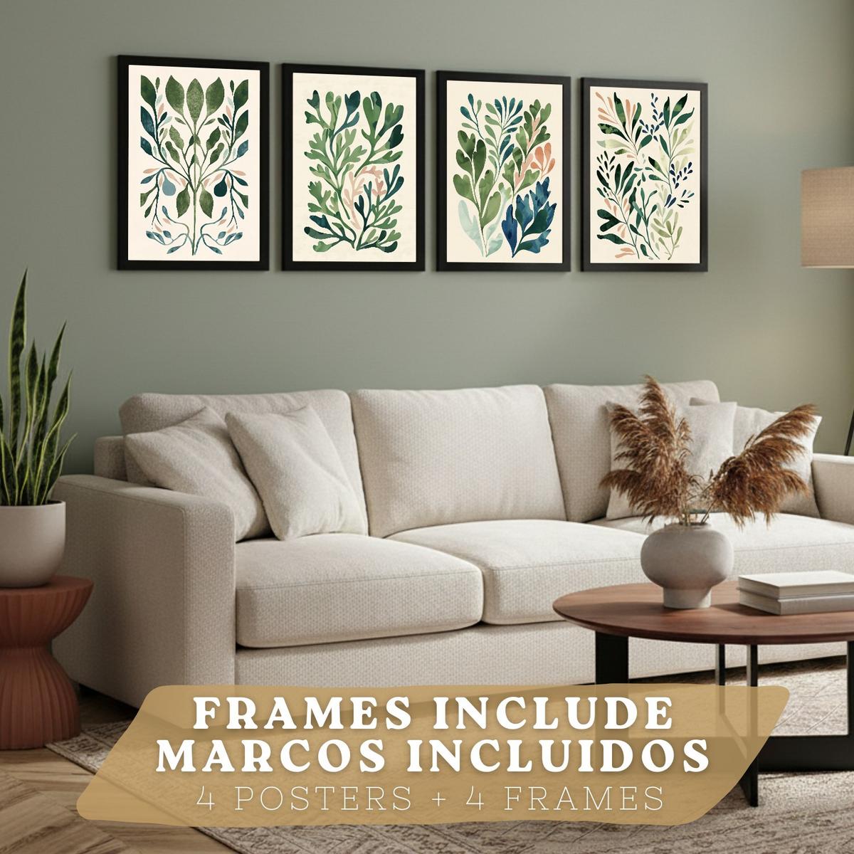 POSTER 2er-Set Wandbilder Matisse Blumen modern Wohnzimmer Deko, Schlafzimmer, Küche, Badezimmer Rahmenlos A3 - Schwarz, Papier (29.7/1/42cm) - Nacnic