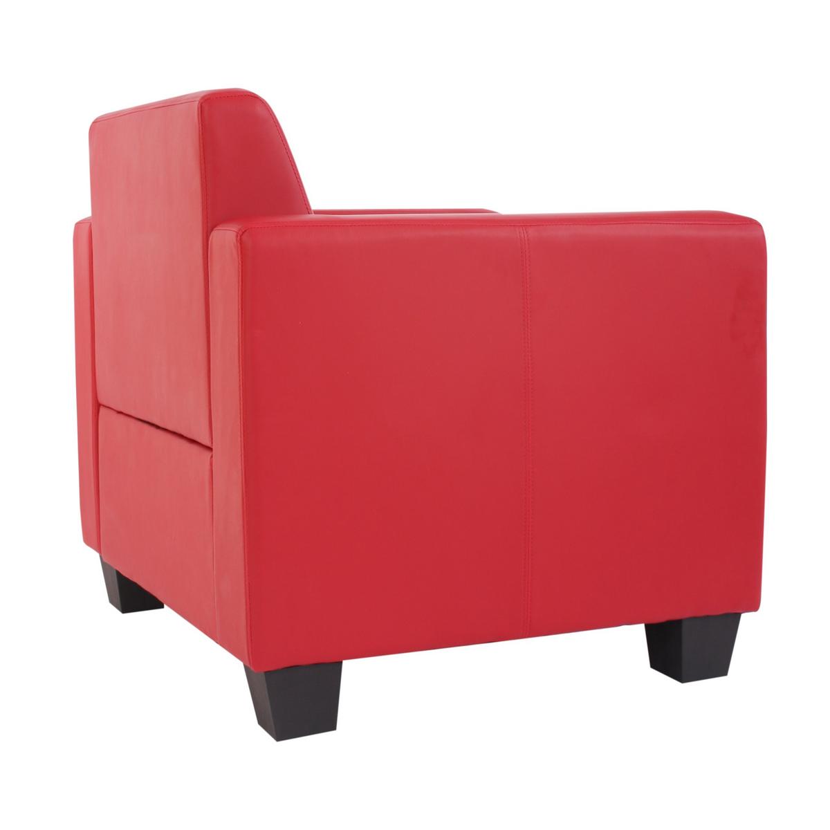 SESSEL MIT OTTOMANE Rot - Rot, Textil (82/76/72cm) - MCW