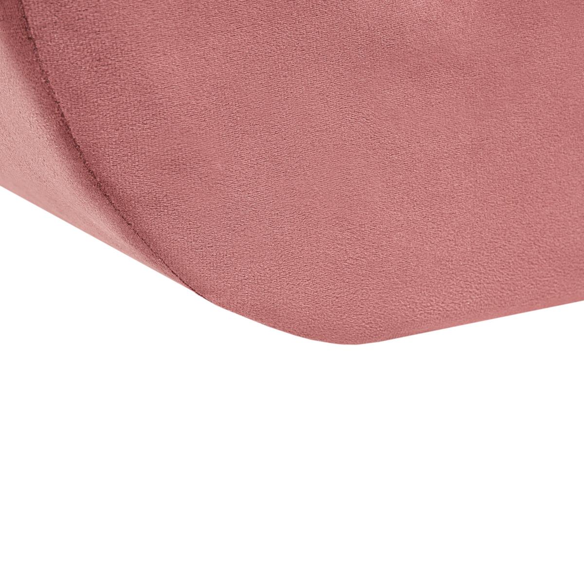 POUF Samtstoff Rosa Arcadia - Pink, Textil (45/48/50cm) - Beliani