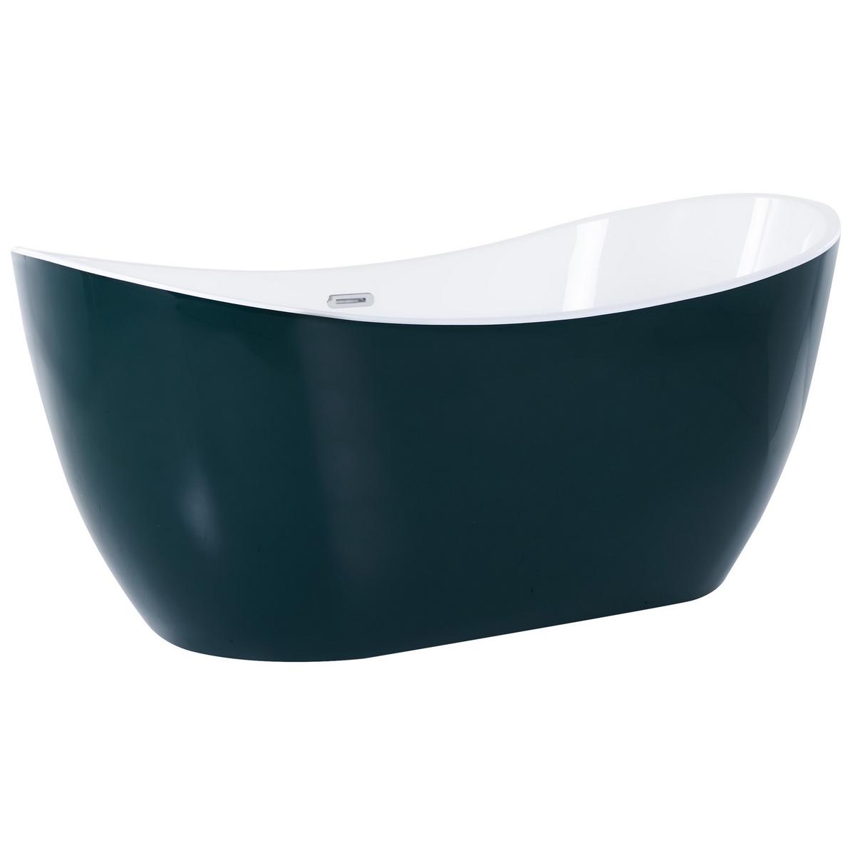 BADEWANNE FREISTEHEND 77x170x72 cm grün Antigua - Grün, Kunststoff (77/72/170cm) - Beliani