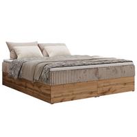 BOXBETT WOOD ZERO 160/200 - Hellbraun Cord - H4 - Topper Visco - Hellbraun, Textil (160/200cm) - MKS