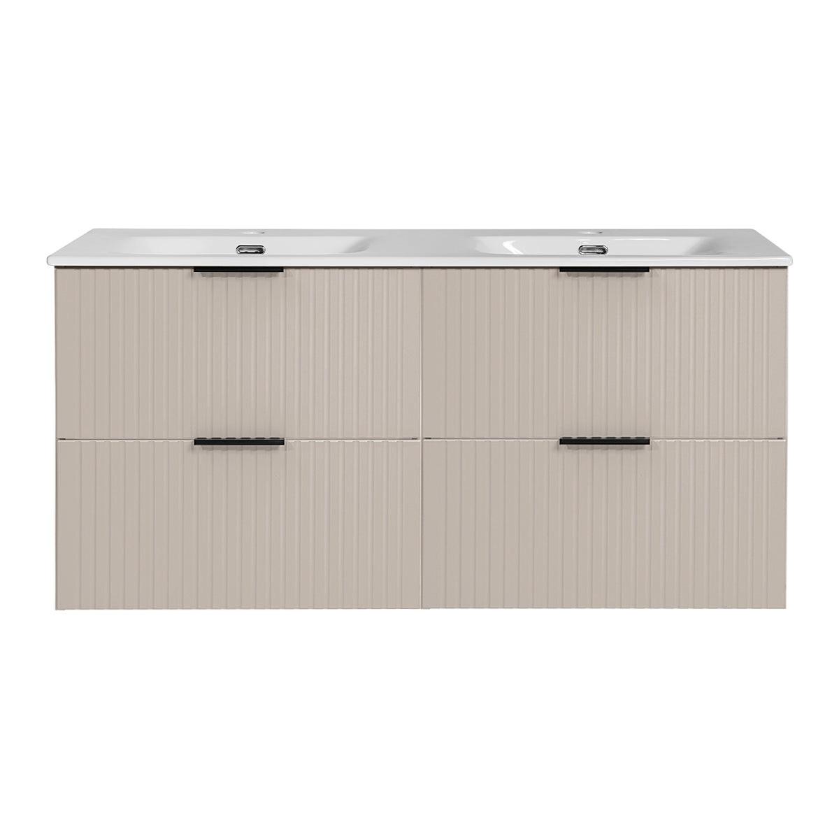 DOPPELWASCHTISCH 120.4cm Adriel Kaschmir - Beige, Holzwerkstoff (120.4/57/46cm) - Petits-meubles
