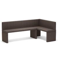 ECKBANK rechts OWEN Webstoff, 142/196 cm Braun - Braun, Holz/Textil (142/196cm) - Idohome