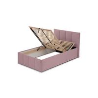 POLSTERBETT Dalas Rose 140 x 200 x 40 cm Bettkasten Mit hochwertiger Matratze H2 (bis 100 kg) und Lattenrost - Rosa, Holz (140/200cm) - Halmon Schlafkomfort Betten 