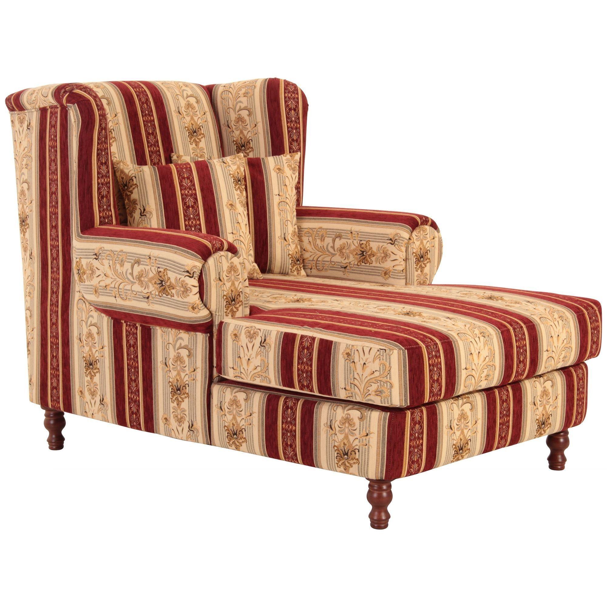 SESSEL XXL Karley Bezug Chenille Buche nussbaum dunkel / rot - Rot, Kunststoff (103/103/149cm) - 58aufmkessel