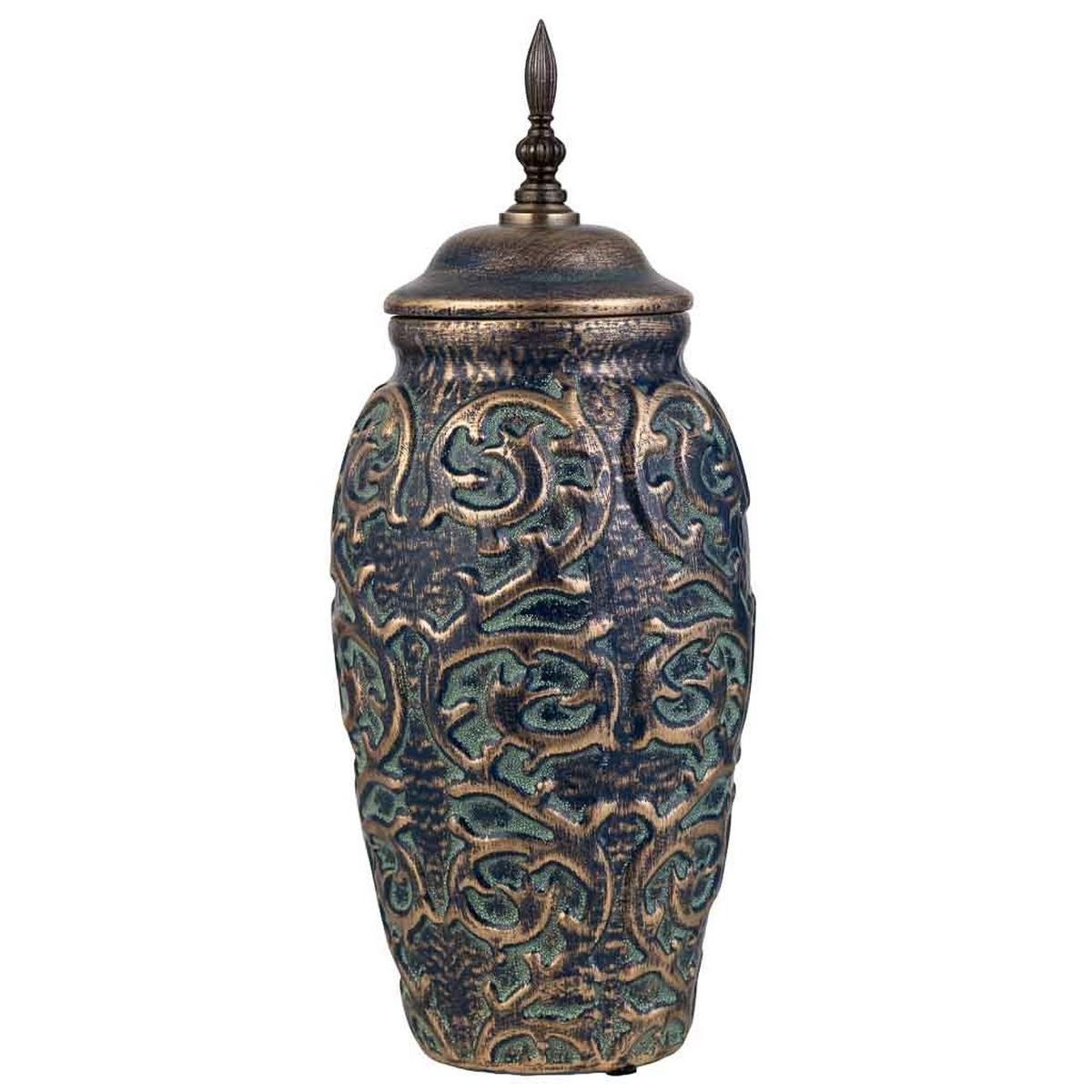 VASE aus Keramik, braun, 17x44cm - Braun, Keramik (44cm) - Wanderlust