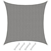 UV-SONNENSEGEL 6/6 m, Viereckig, Wasserdurchlässig, Grau - Grau, Kunststoff (600/600cm) - Amanka
