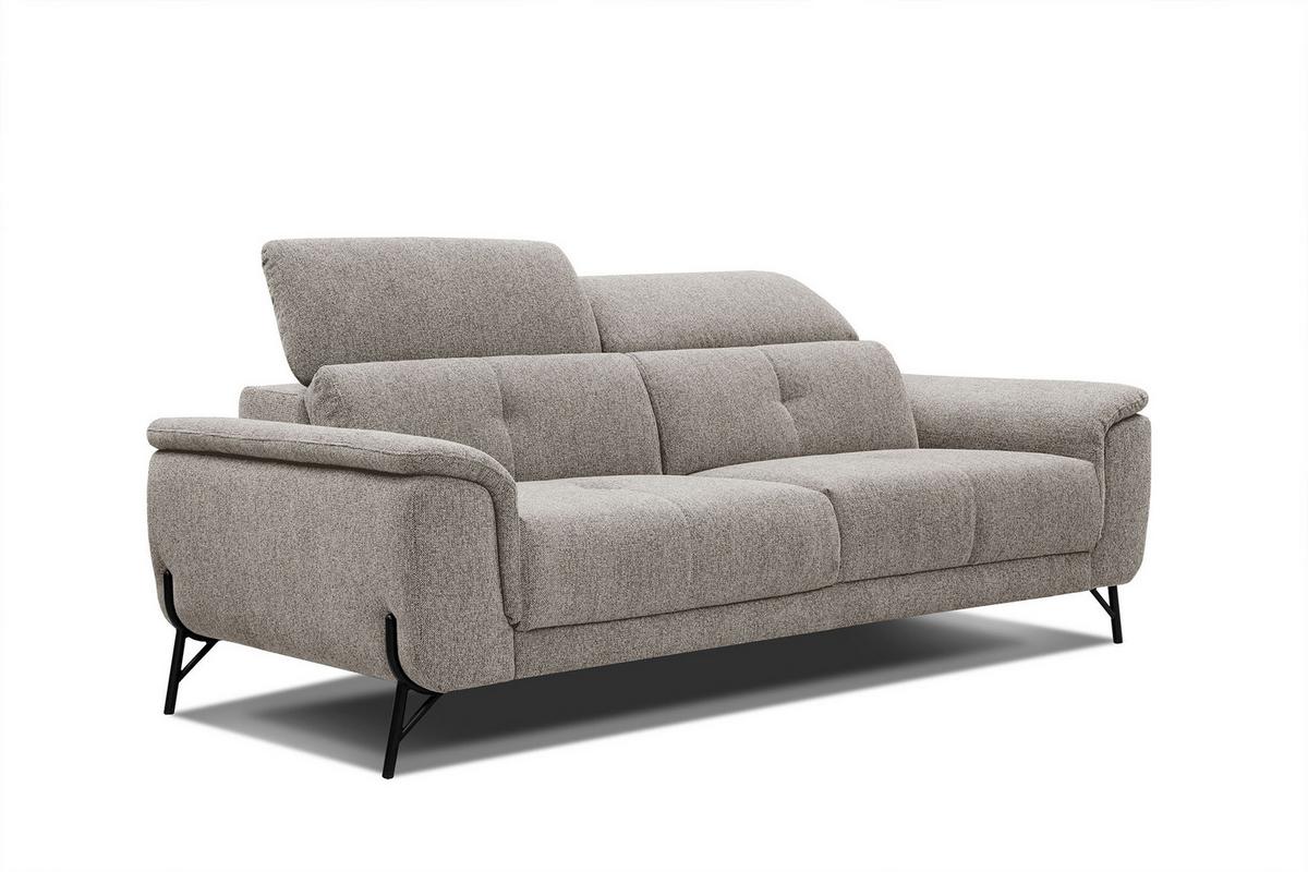 SOFA AVENA 3-Sitzer, taupe - Taupe, Holzwerkstoff/Textil (204/80/108cm) - Wozimo