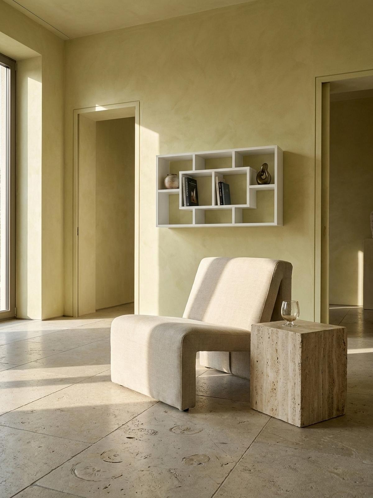 WANDREGAL RUR MDF Melaminbeschichtet Modern, Weiß 85x16x48 cm - Weiß, Holz (85/48/16cm) - KADIMA DESIGN