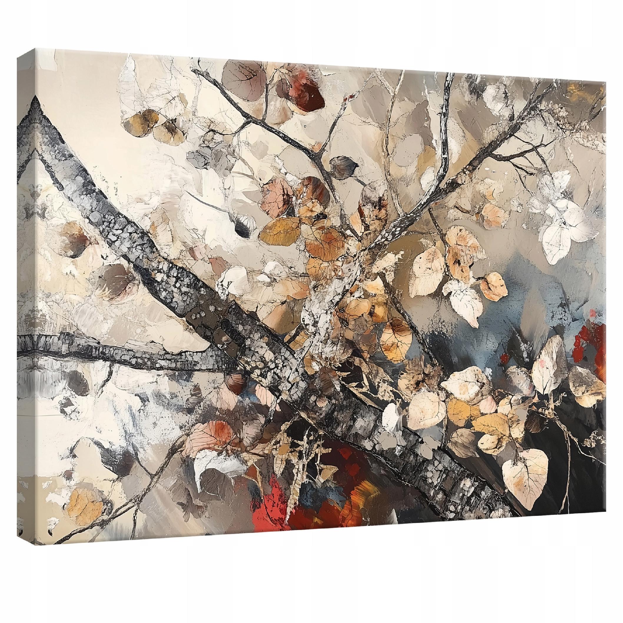 LEINWANDBILD Abstrakt Baum Modern Wohnzimmer 100x70 - Multicolor, Holzwerkstoff (100/70cm) - Wallarena