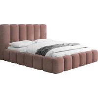 POLSTERBETT Serenity mit Bettkasten & Lattenrost in Altrosa Chenille 120 x 200 cm - Birkefarben/Altrosa, Holzwerkstoff/Kunststoff (120/200cm) - WFL GROUP
