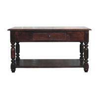KONSOLENTISCH Rich-Cherry-Finish, 1 Schublade, 1 großes offenes Regal, Dunkelbraun - Dunkelbraun, Holz (85/55/45cm) - Artisan Furniture