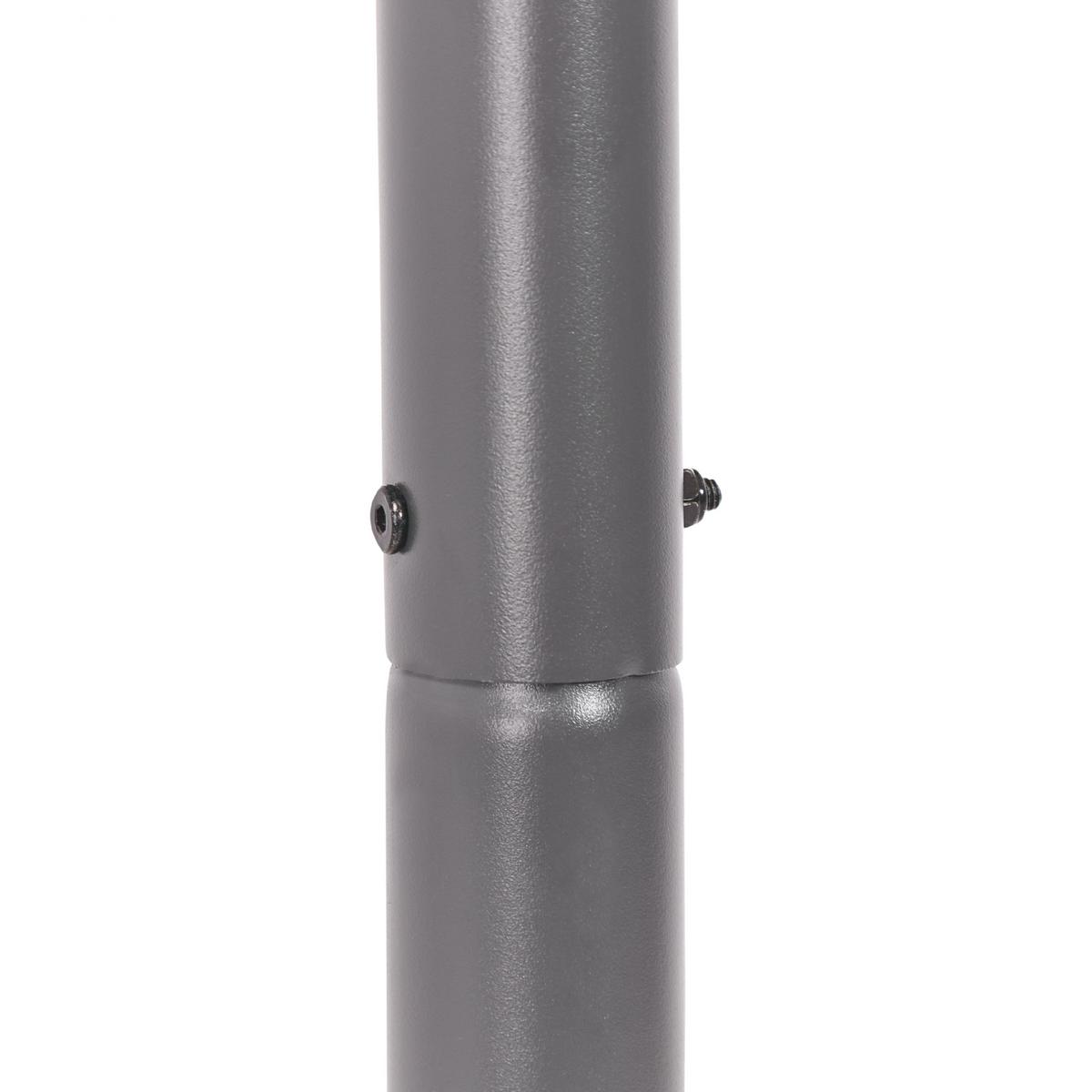 PERGOLA Stahl grau 300/300 cm Aventine - Schwarz/Grau, Kunststoff (300/260/300cm) - Beliani