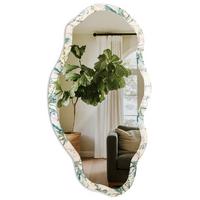 SPIEGEL 90x45 cm asymmetrisch mit Druck - Sommerliche Aquarellmalerei - Transparent, Glas (45/90/0.4cm) - TULUP