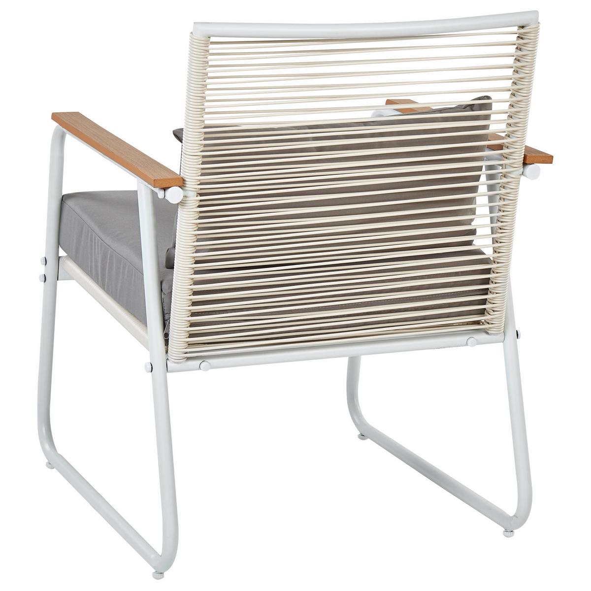 LOUNGE SET 4-Sitzer Metal weiß Pomonte - Weiß/Grau, Metall - Beliani