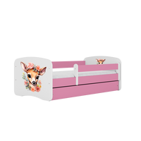 KINDERBETT Bambi mit Schublade 180/80 90/61/184 - Rosa, Holzwerkstoff (80/180cm) - RAUMHIRSCH FURNITURE