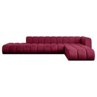ECKSOFA modulares Sofa Zuvon-L2 - 387x177x70 cm Bordeauxrot - Bordeaux, Holzwerkstoff/Textil (387/177cm) - ALTDECOR