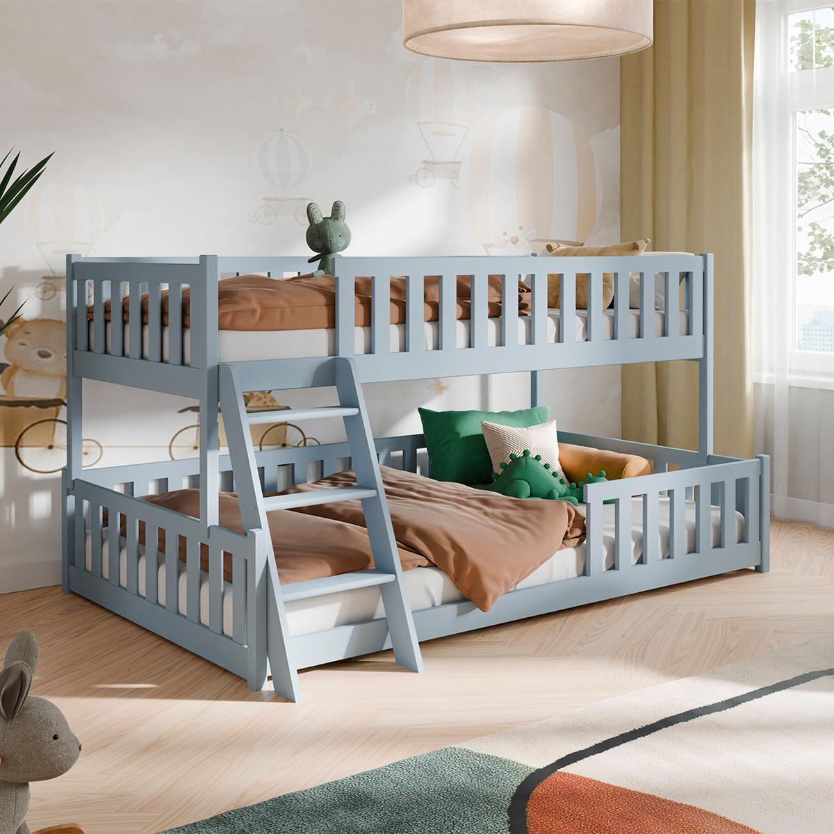 BETT 120/200 Léane Grau - Grau, Holz (120/200cm) - Petits-meubles