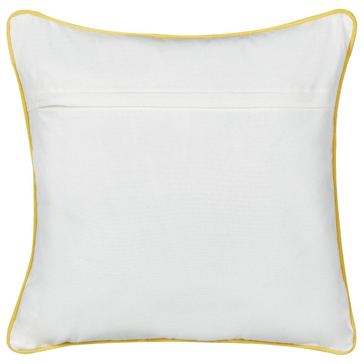 DEKOKISSEN 2er-Set Grau 45/45 cm Arales - Gelb/Schwarz, Textil (45/45cm) - Beliani