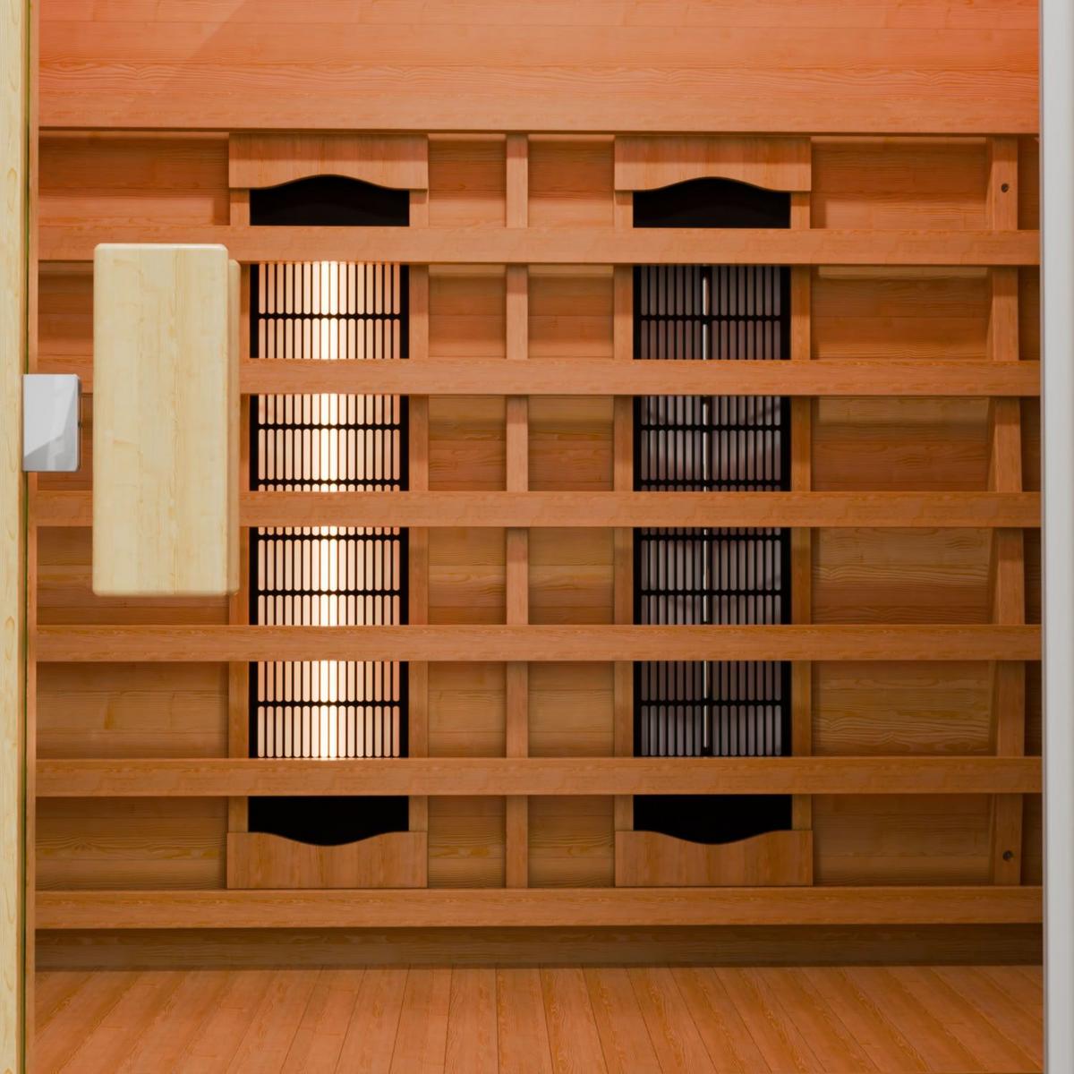 INFRAROTKABINE Oslo mit Triplex-Heizsystem & Hemlockholz - Naturfarben, Holz (120/190/100cm) - Artsauna