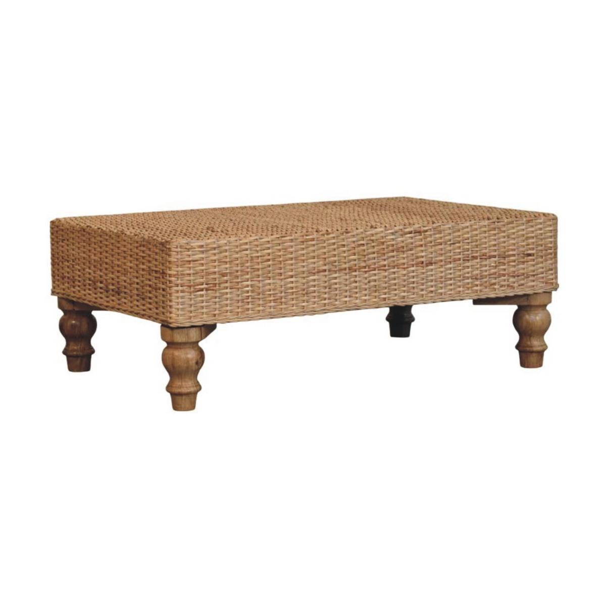 COUCHTISCH Regency Woven - Braun, Holz (56/86/31cm) - Artisan Furniture